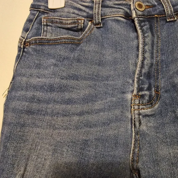 WAX JEAN BUTT I LOVE YOU Distressed Skinny Denim Jeans Light Wash Fade Size 7/28 - Picture 8 of 17